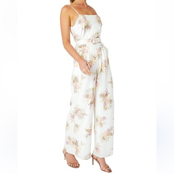 Minkpink floral print wide leg fully lined maxi jumpsuit - Picture 2 of 14